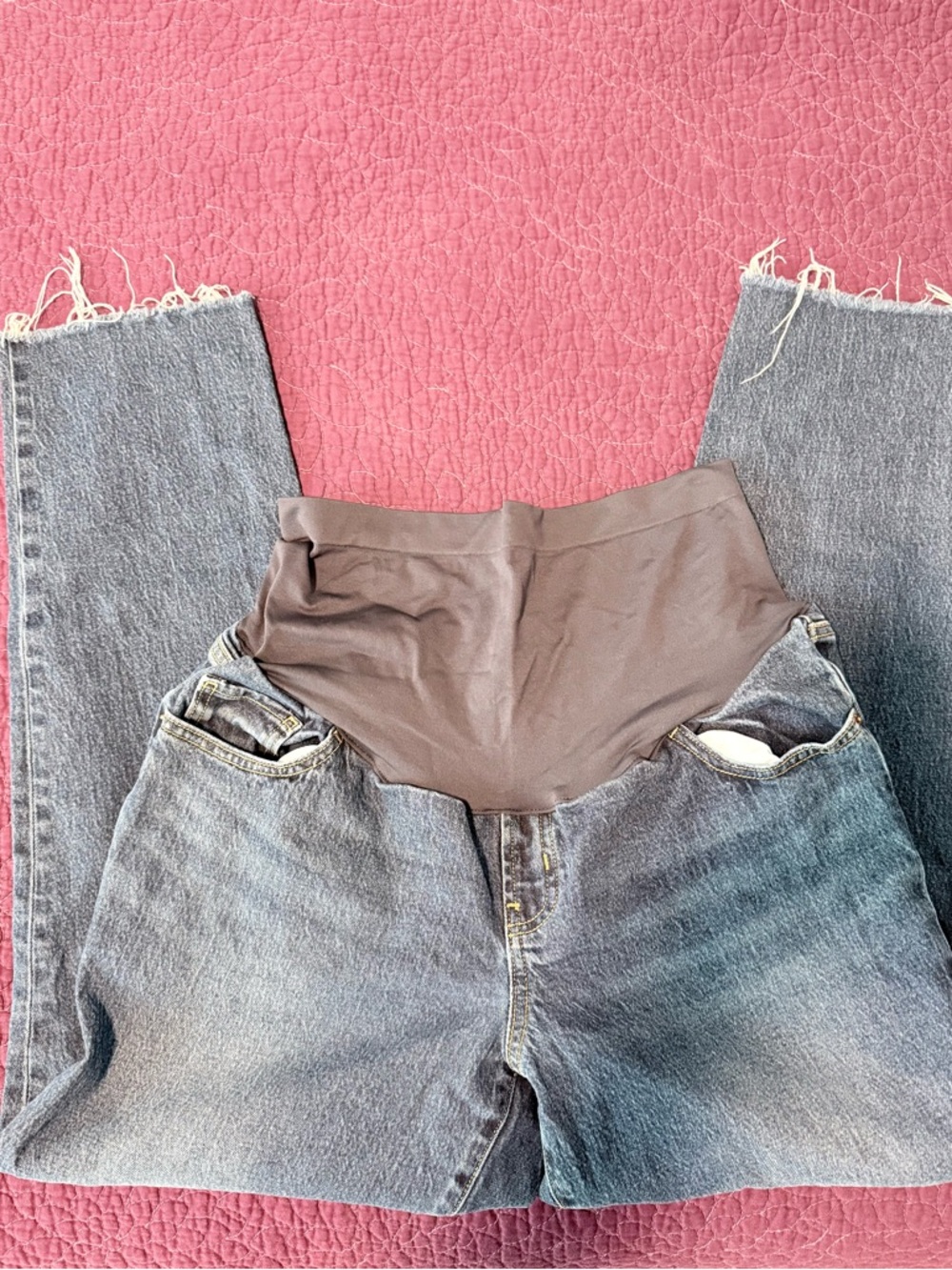 Old Navy OG Straight Maternity Jeans with full panel, 14 LONG